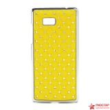 Пластиковая Накладка Ковер из Страз Для HTC Desire 600(желтый)
